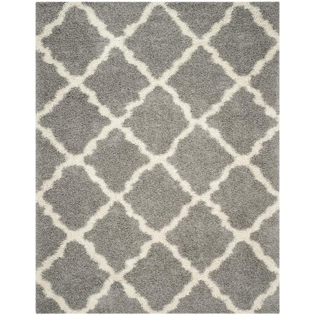 Safavieh 8 x 8 ft. SGD-Dallas Shag Square Area Rug; Dark Grey & Ivory SGDS257A-8SQ